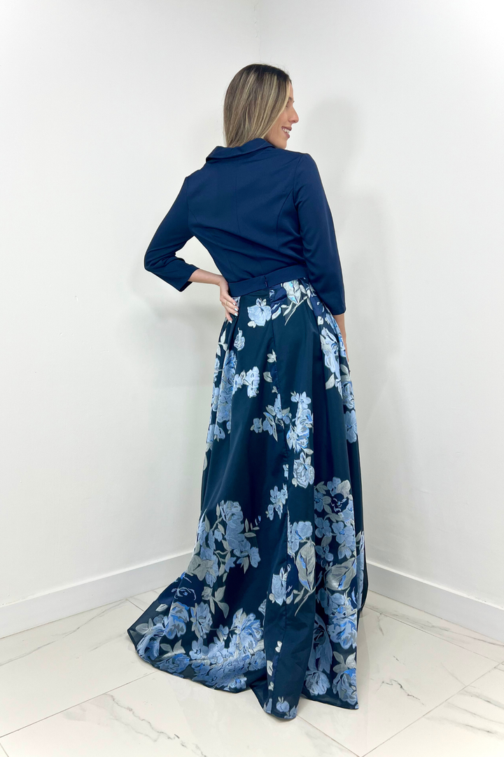 Vestido de dos piezas azul marino