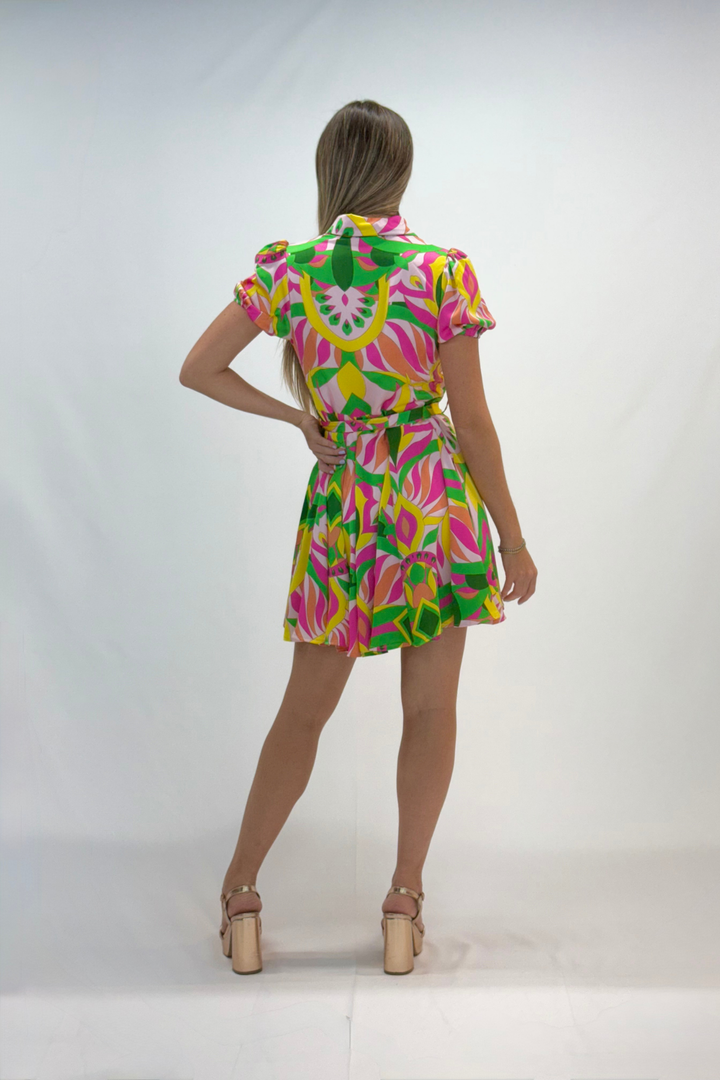 Vestido corto colorido