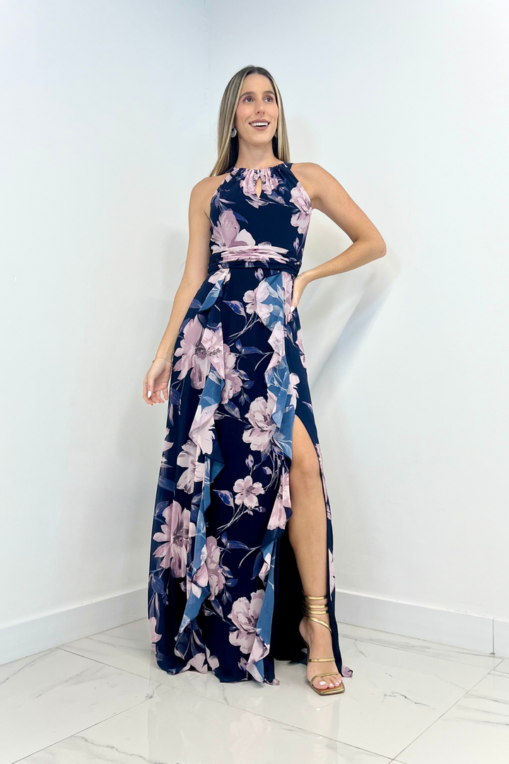 Vestido largo floreado