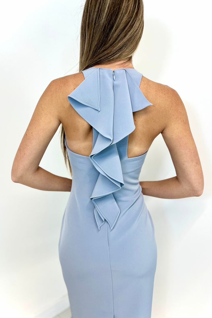 Vestido gris midi