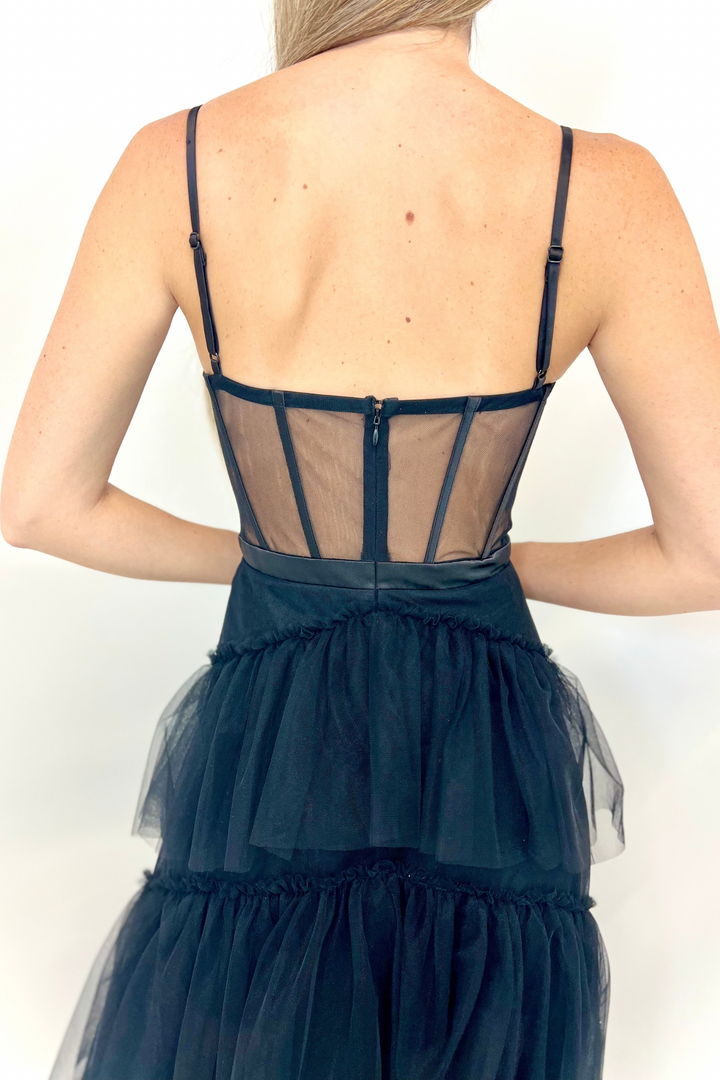 Vestido de tul negro
