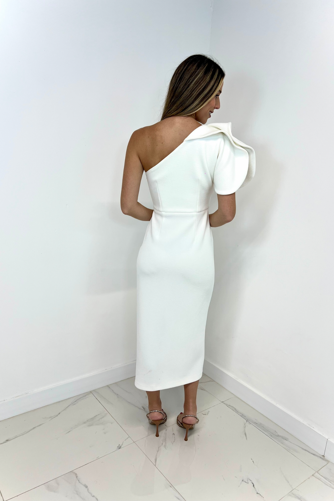 Vestido blanco midi