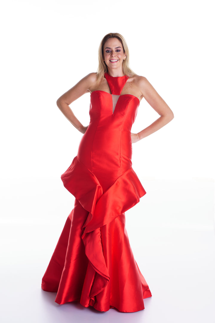 Vestido largo rojo