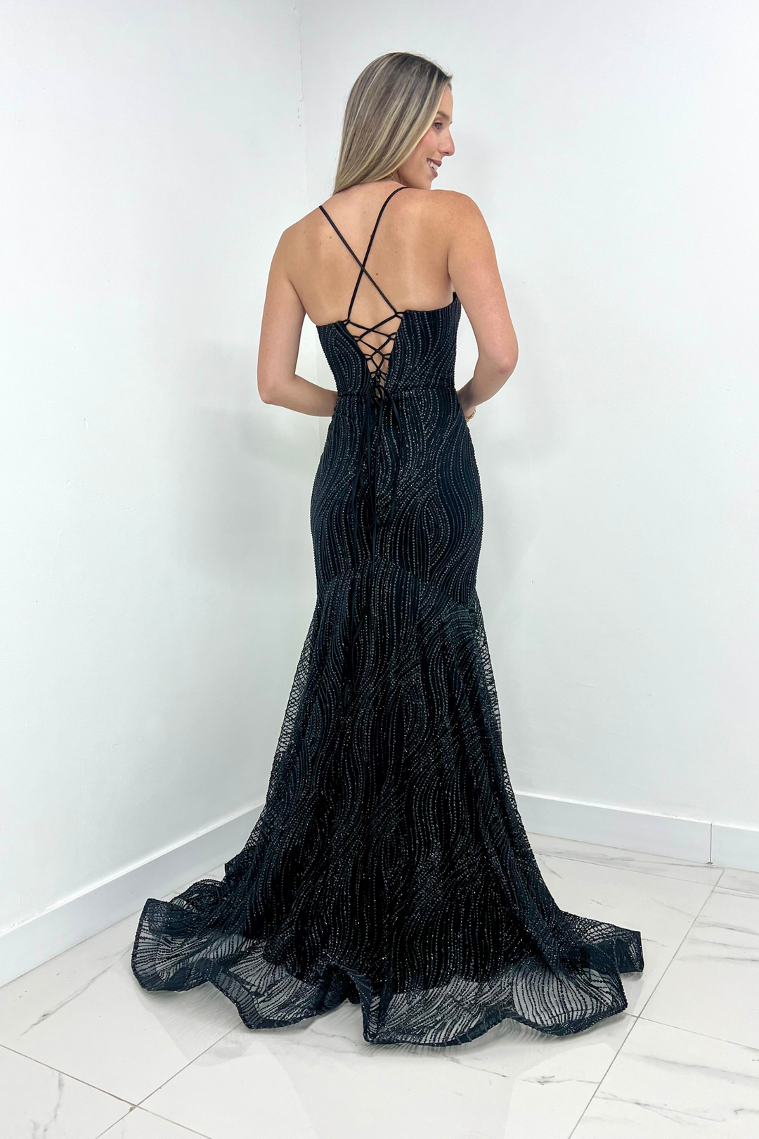Vestido largo negro
