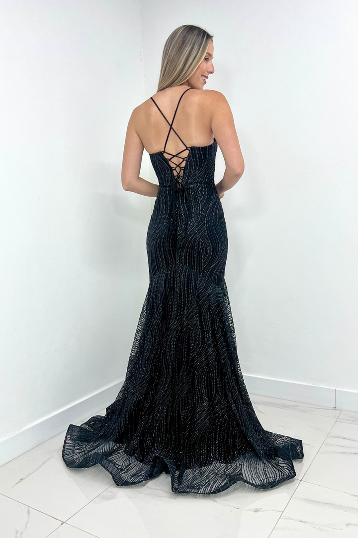 Vestido largo negro
